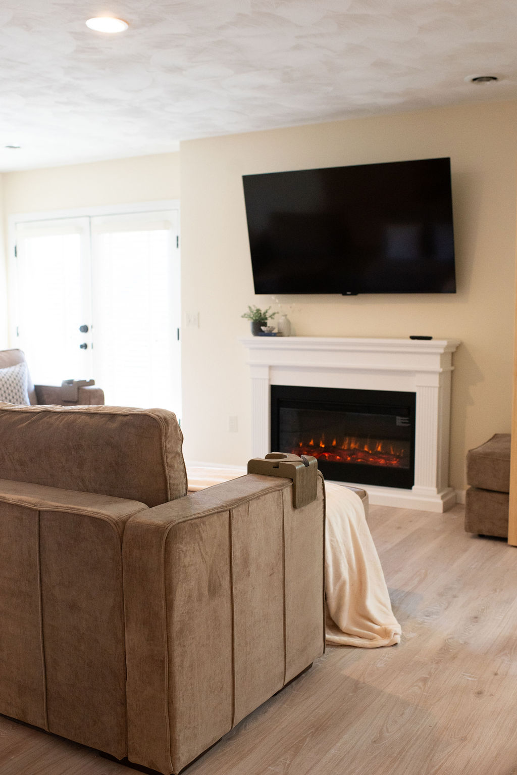 Living room with smart TV