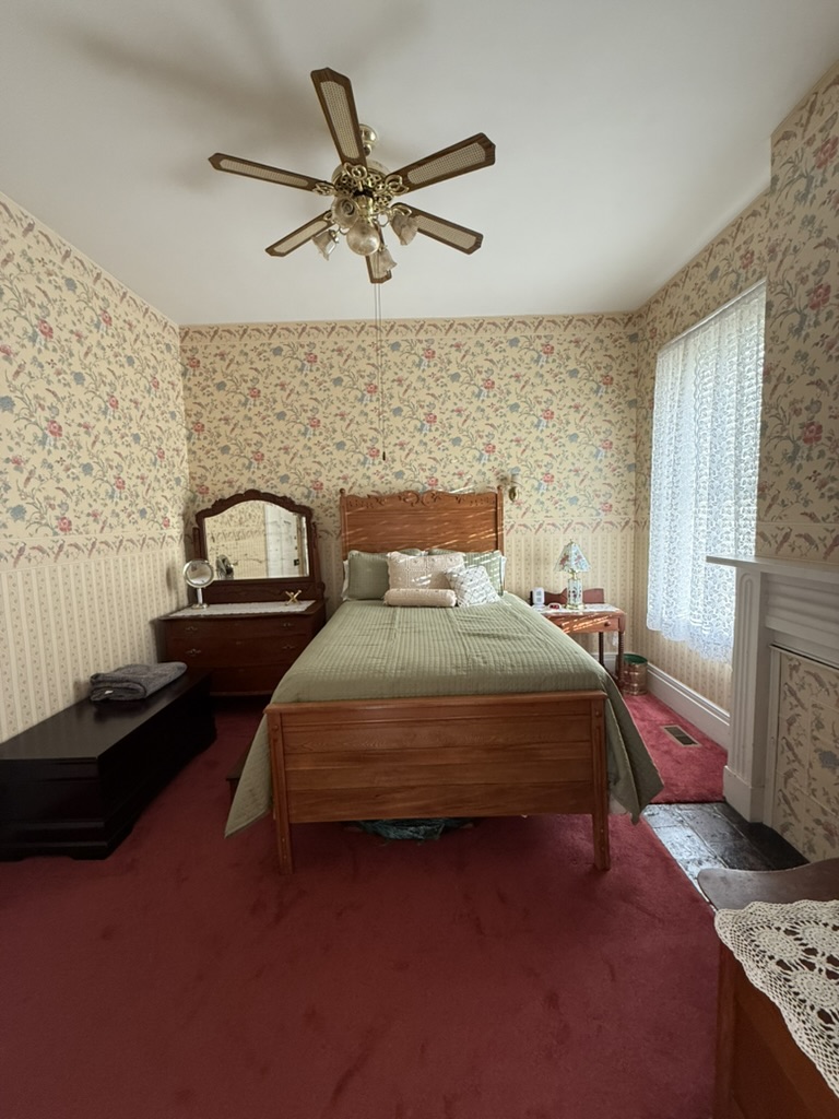 Hammond Room bedroom from bathroom